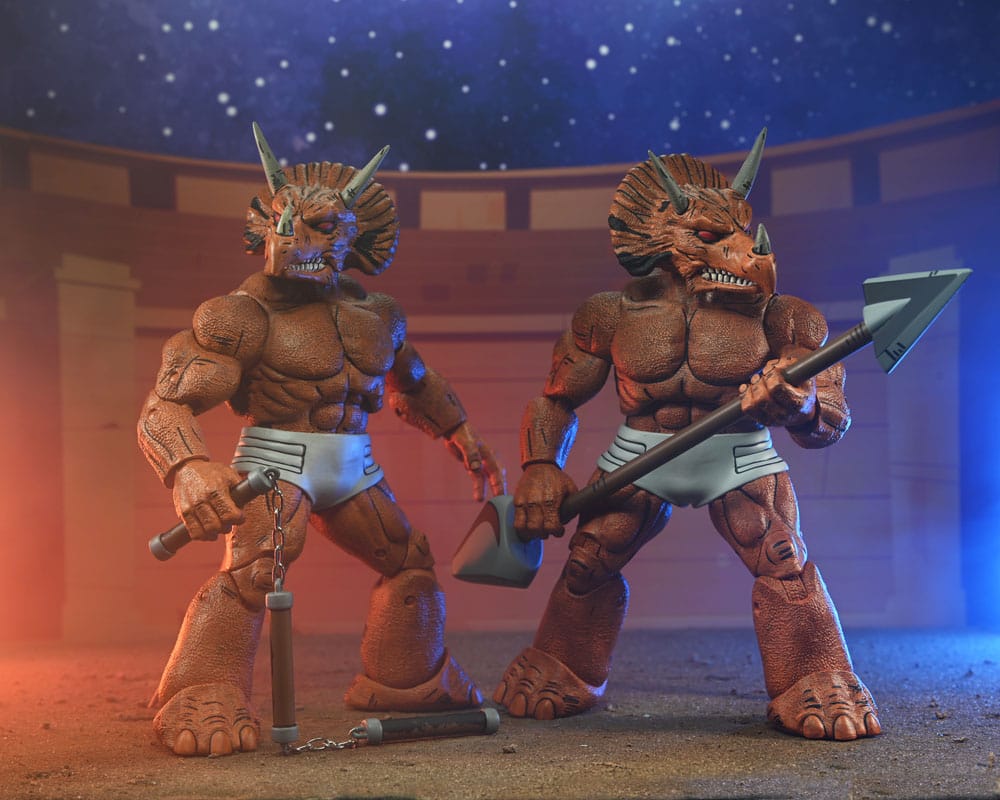 Figura Neca Teenage Mutant Ninja Turtles Mirage Comics Triceraton Gladiator Scale Action 18 cm