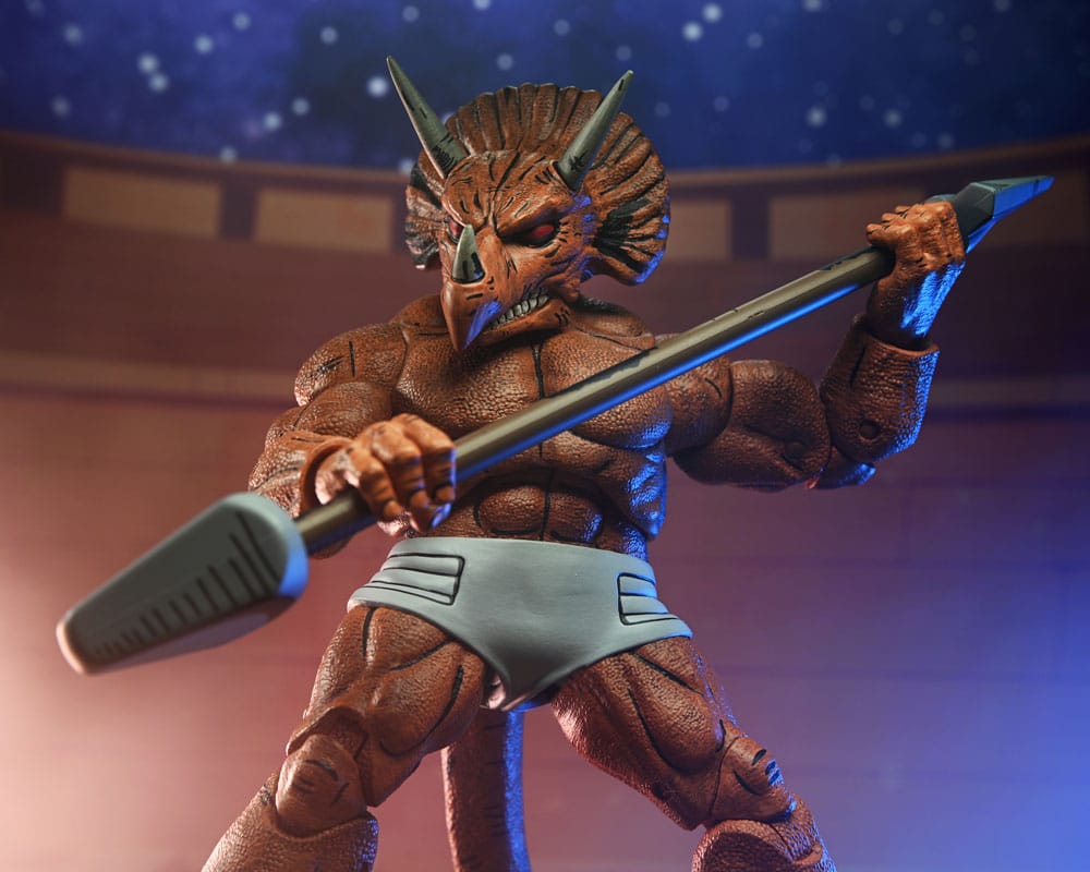 Figura Neca Teenage Mutant Ninja Turtles Mirage Comics Triceraton Gladiator Scale Action 18 cm