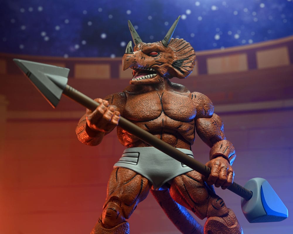 Figura Neca Teenage Mutant Ninja Turtles Mirage Comics Triceraton Gladiator Scale Action 18 cm