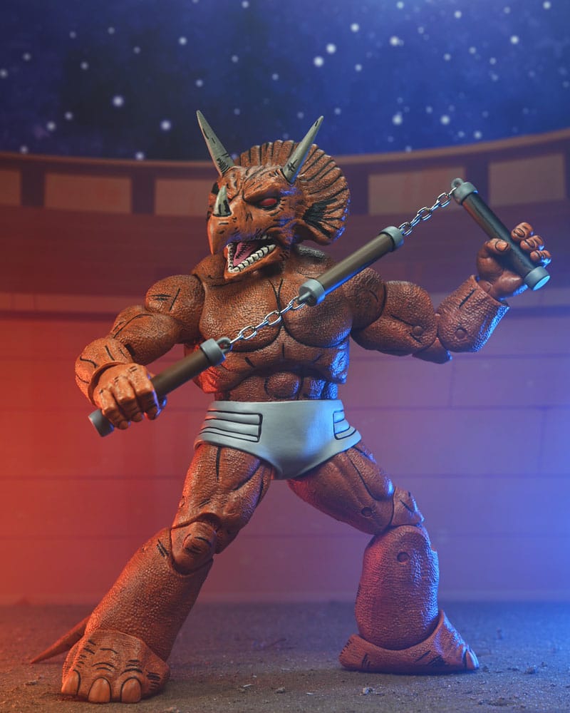 Figura Neca Teenage Mutant Ninja Turtles Mirage Comics Triceraton Gladiator Scale Action 18 cm