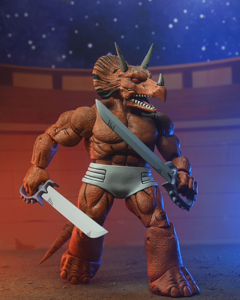 Figura Neca Teenage Mutant Ninja Turtles Mirage Comics Triceraton Gladiator Scale Action 18 cm