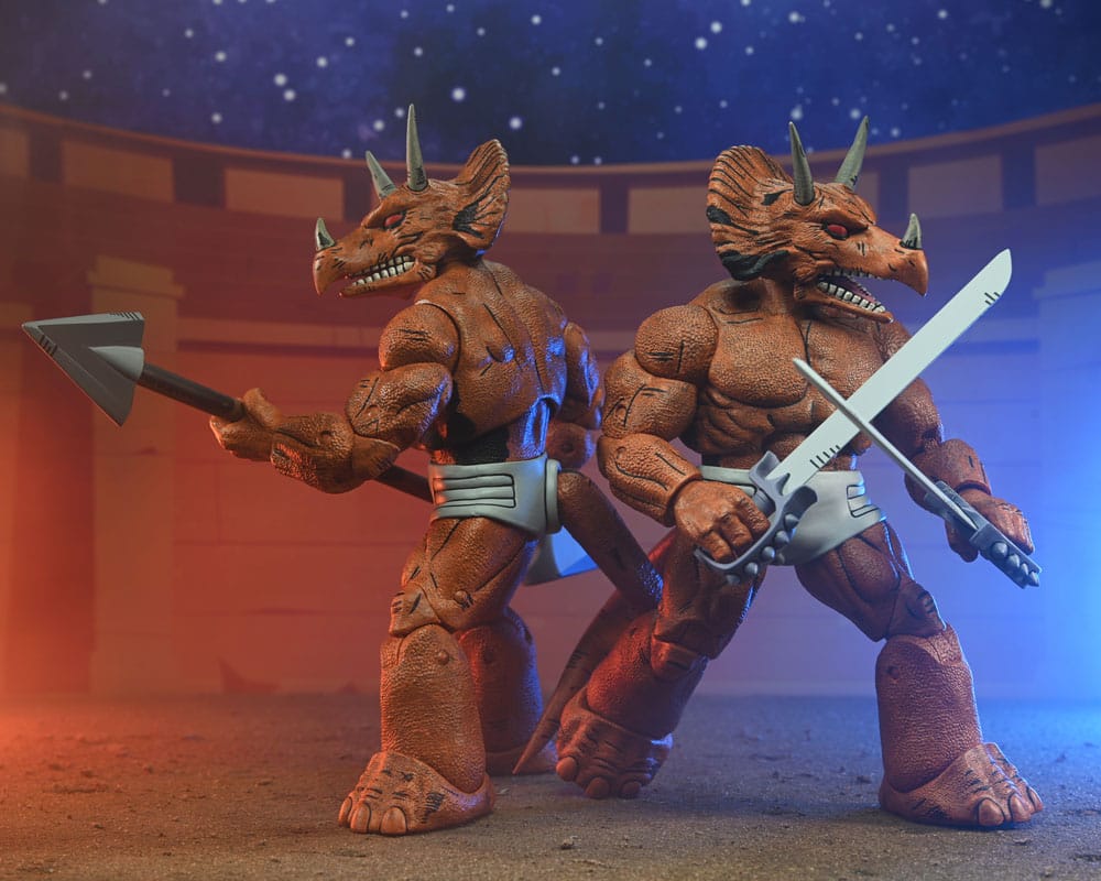 Figura Neca Teenage Mutant Ninja Turtles Mirage Comics Triceraton Gladiator Scale Action 18 cm