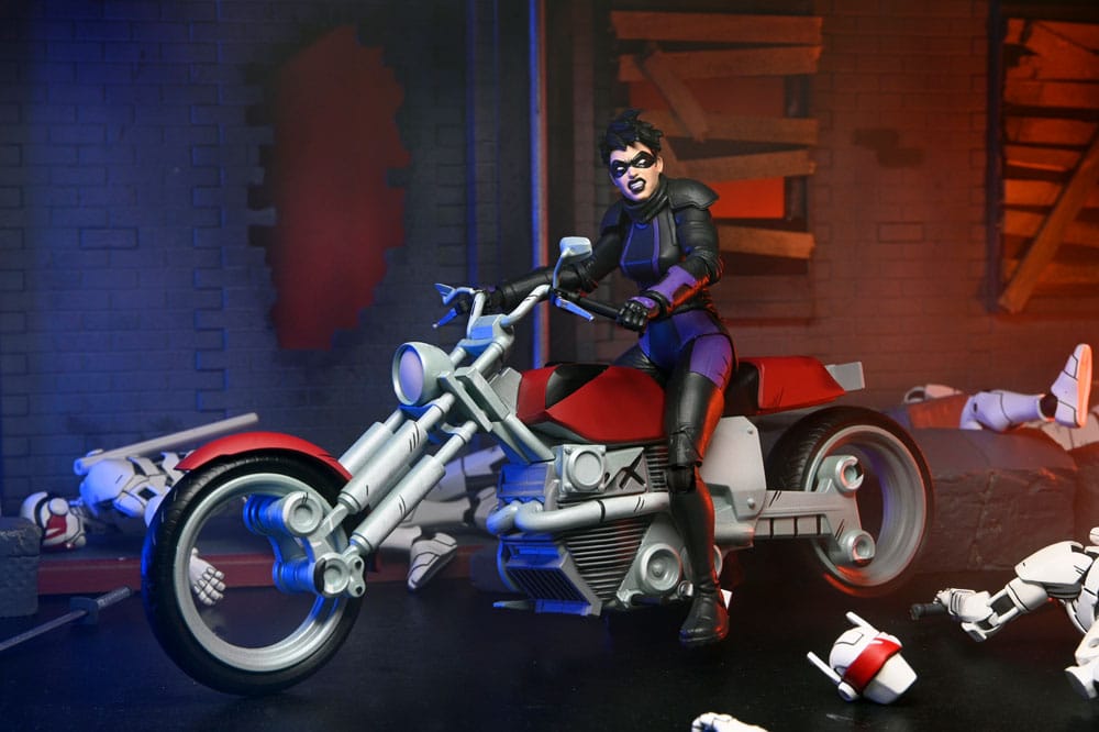 Tortugas Ninja (The Last Ronin The Lost Years) Figura Casey Marie with Last Ronin Motorcycle 18 cm