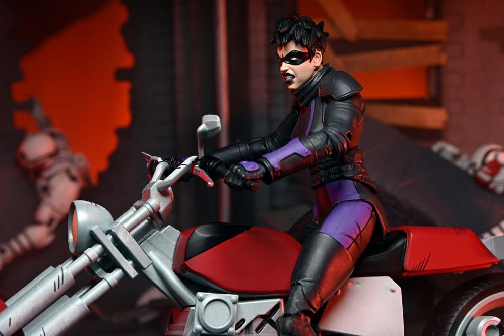 Tortugas Ninja (The Last Ronin The Lost Years) Figura Casey Marie with Last Ronin Motorcycle 18 cm