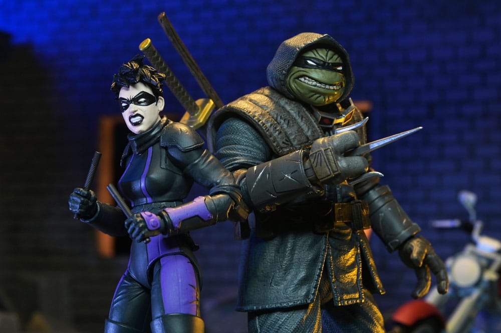 Tortugas Ninja (The Last Ronin The Lost Years) Figura Casey Marie with Last Ronin Motorcycle 18 cm