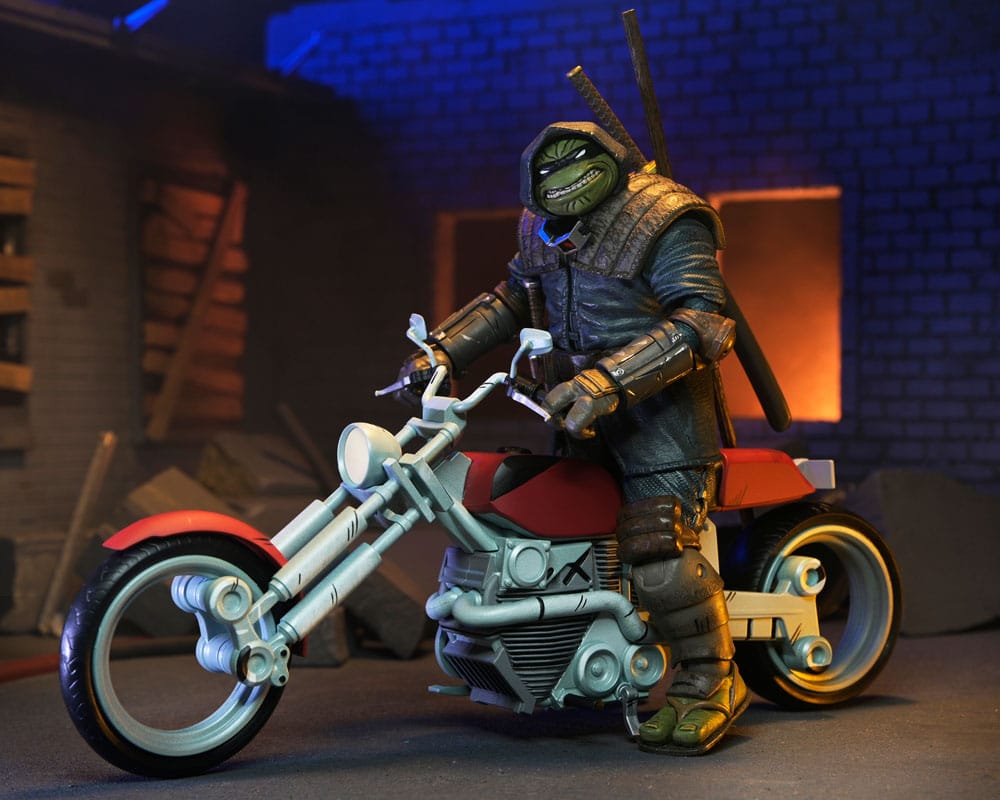 Tortugas Ninja (The Last Ronin The Lost Years) Figura Casey Marie with Last Ronin Motorcycle 18 cm