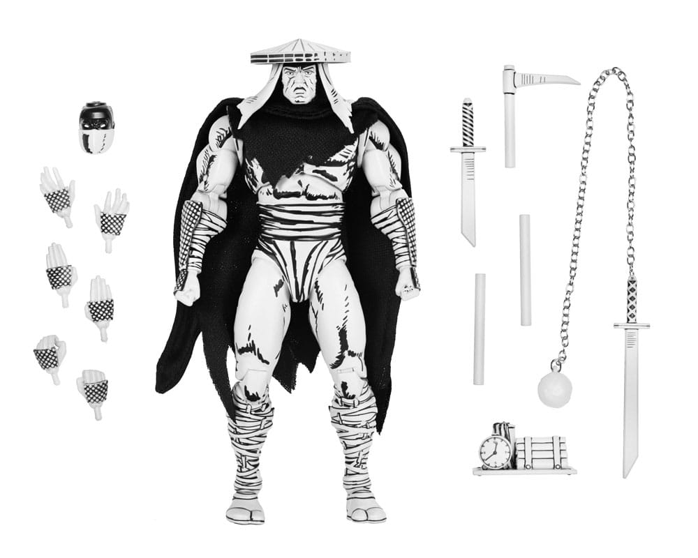 Teenage Mutant Ninja Turtles Figura Foot Assassin Black and White 18 cm