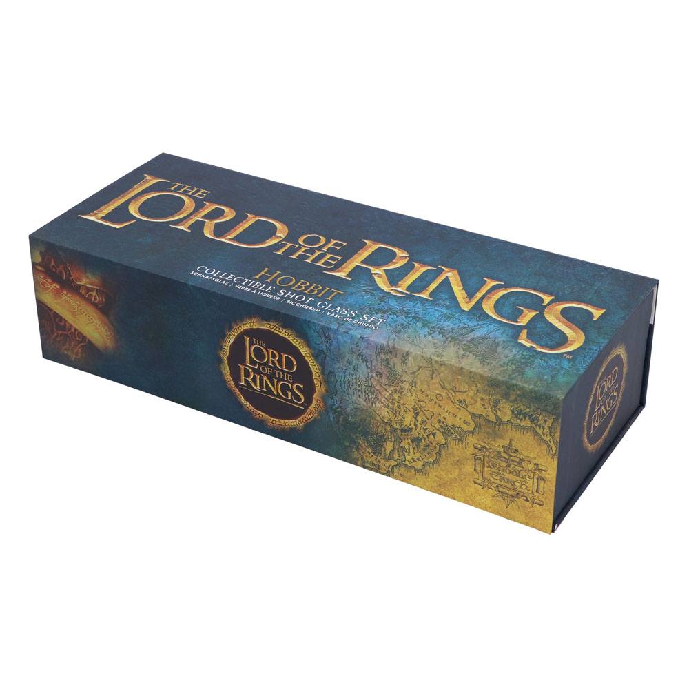 El Señor de los Anillos Pack de 4 Vasos de Chupito Hobbits
