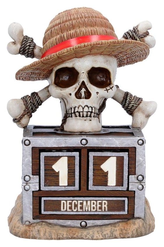 One Piece Calendario perpetuo Luffy Jolly Roger 16 cm Frikytopia