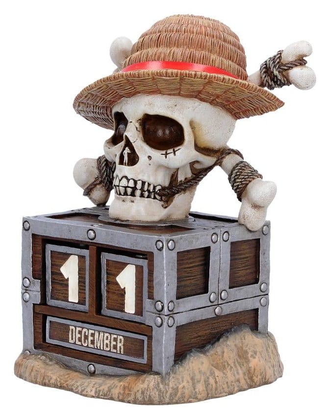 One Piece Calendario perpetuo Luffy Jolly Roger 16 cm
