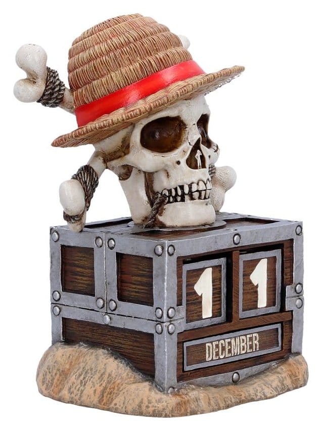 One Piece Calendario perpetuo Luffy Jolly Roger 16 cm