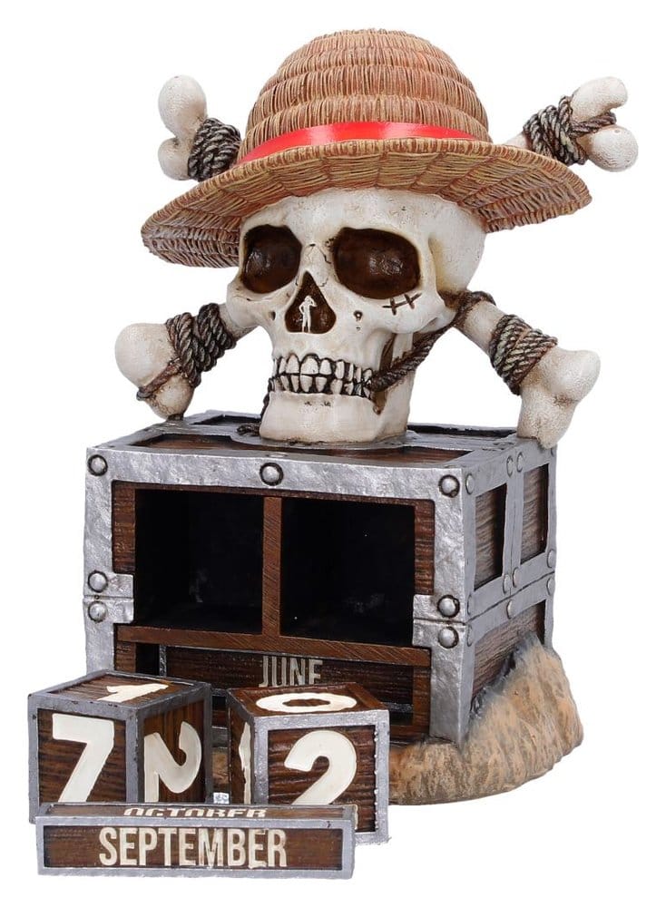 One Piece Calendario perpetuo Luffy Jolly Roger 16 cm