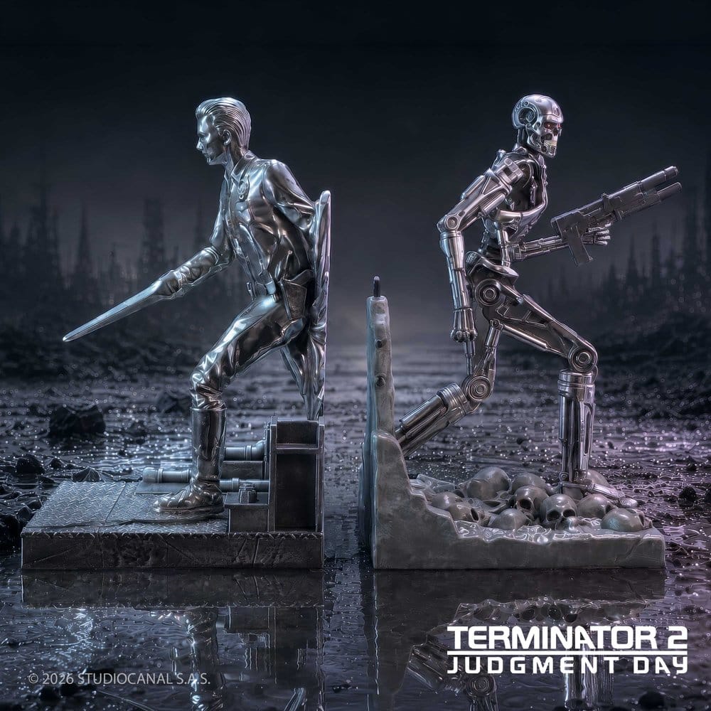 Terminator 2 Sujetalibros T-1000 vs T-800 19 cm