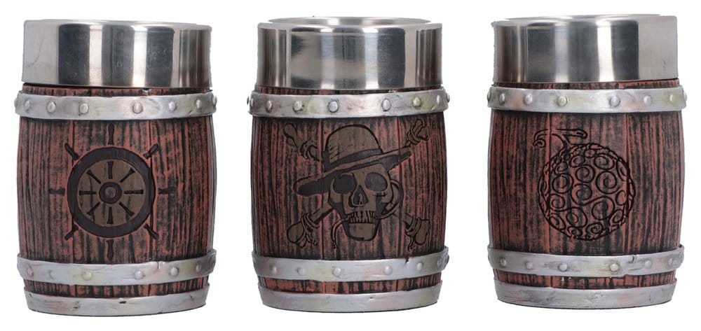 One Piece Juego de Vasos de Chupito Barrel 8 cm Frikytopia
