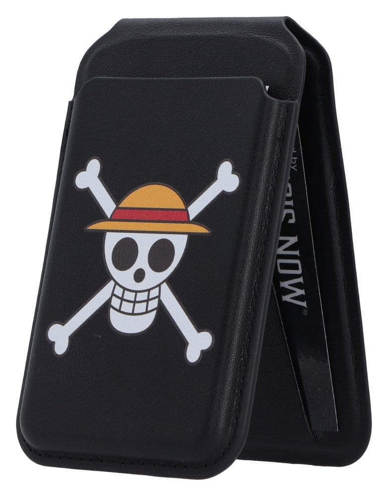 One Piece Portatarjetas Luffy Jolly Roger Black 10 cm Frikytopia
