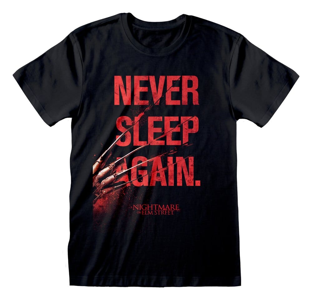 Nightmare on Elm Street Camiseta Never Sleep Again Black Talla XXL Frikytopia