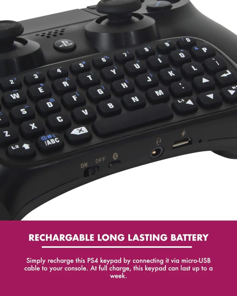 PlayStation 4 Mini Teclado / Chatpad Inalámbrico Bluetooth