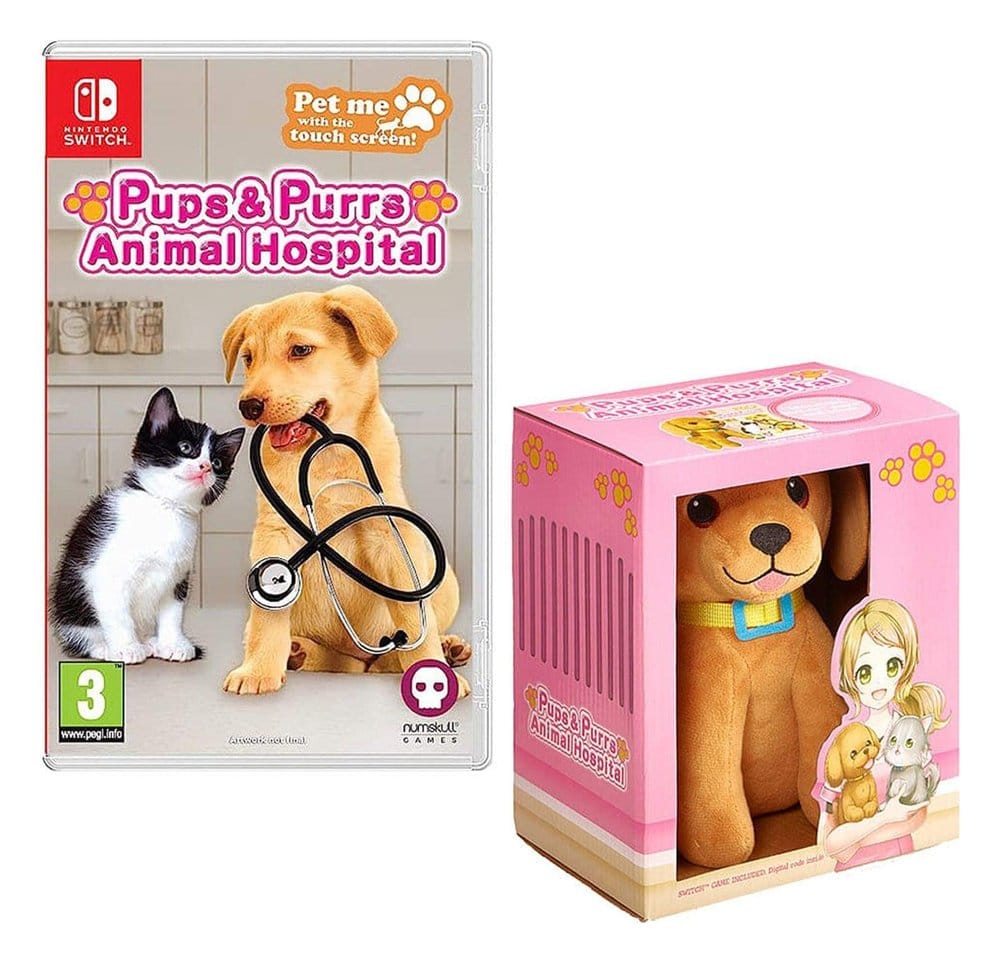 Pups & Purrs Animal Hospital Videojuego con peluche Perro