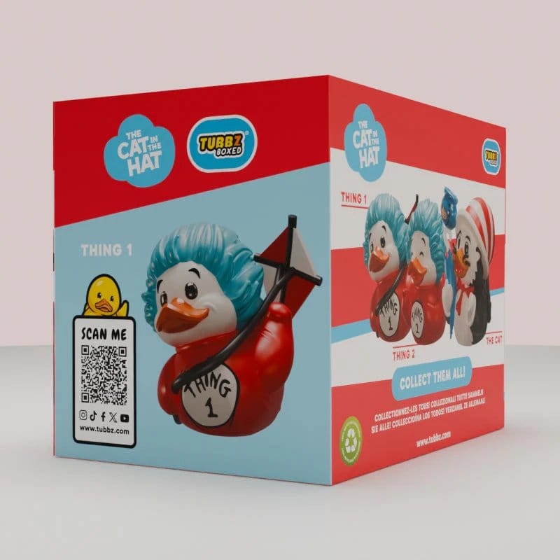El gato en el sombrero Day Tubbz Figura PVC Thing 1 Boxed Edition 10 cm