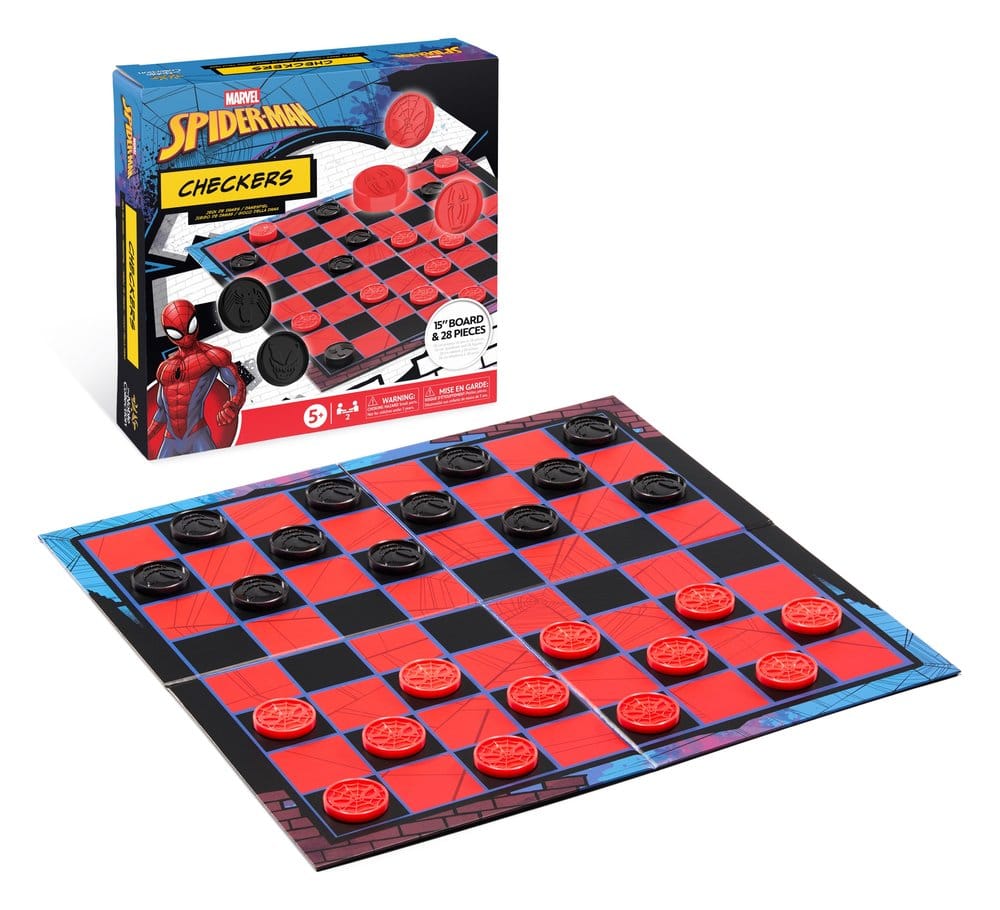 Marvel Juego de Damas Spider-Man 38 cm Frikytopia