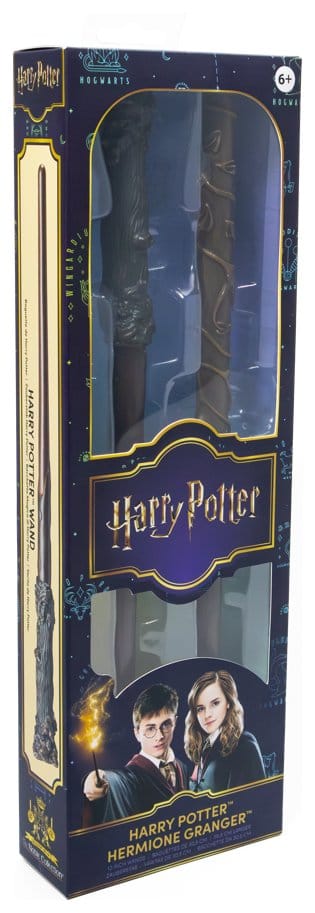 Harry Potter Réplica Juego de Rol Set de 2 Varitas Harry Potter & Hermione Granger 31 cm