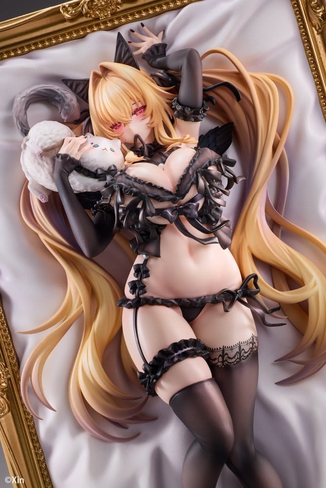 Original Character Figura PVC 1/7 Stella Black Cat Ver. Deluxe Edition 27 cm
