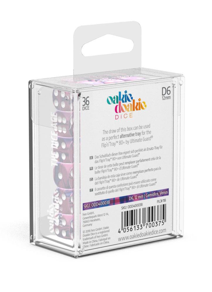 Oakie Doakie Dice Dados D6 12 mm Gemidice - Venus (36)