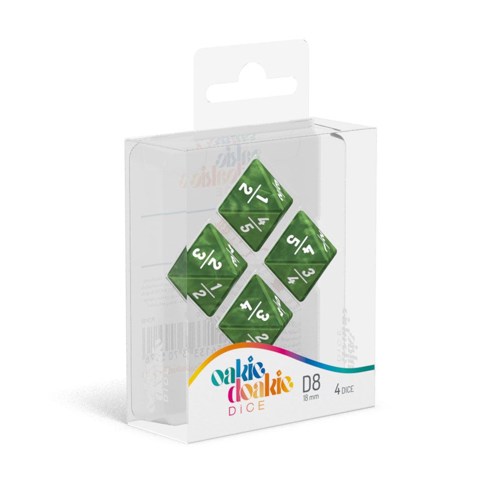 Oakie Doakie Dice Dados D8 18 mm Goyf Marble - Verde (4)