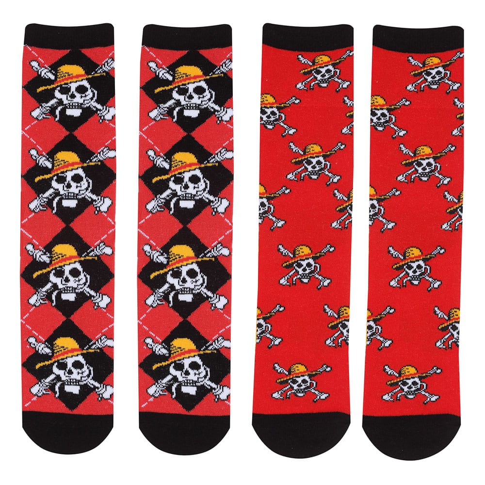One Piece Pack de 2 Pares de calcetines S-M Frikytopia