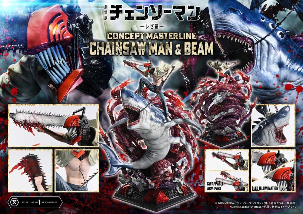 Chainsaw Man Concept Masterline Series Estatua 1/6 Chainsaw Man & Beam 73 cm