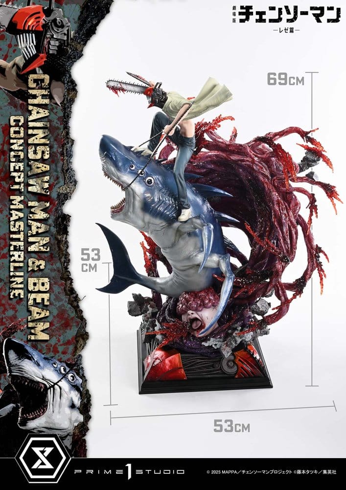 Chainsaw Man Concept Masterline Series Estatua 1/6 Chainsaw Man & Beam 73 cm