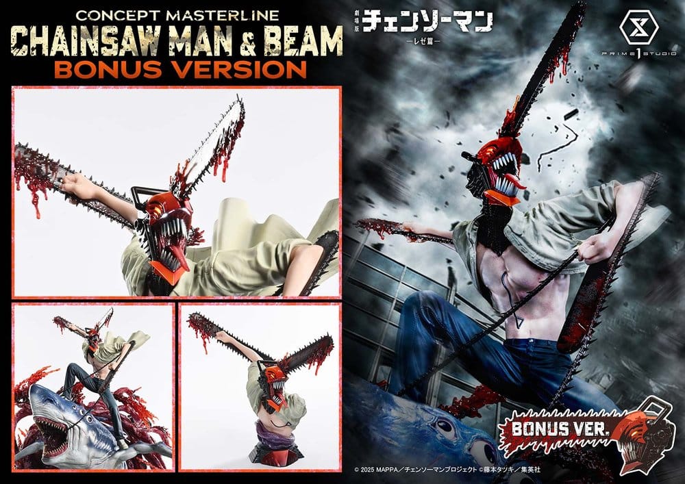 Chainsaw Man Concept Masterline Series Estatua 1/6 Chainsaw Man & Beam Bonus Version 73 cm