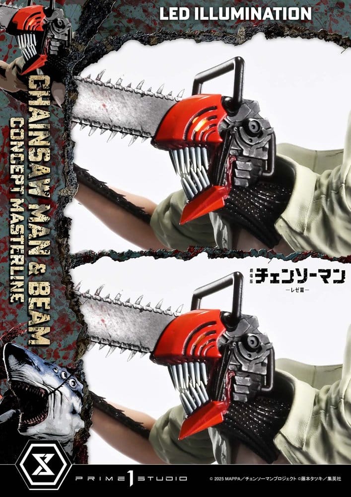 Chainsaw Man Concept Masterline Series Estatua 1/6 Chainsaw Man & Beam Bonus Version 73 cm