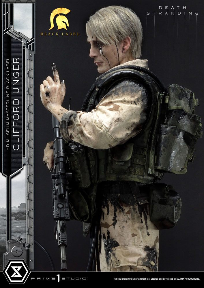 Death Stranding Estatua 1/2 Clifford Unger Black Label 103 cm