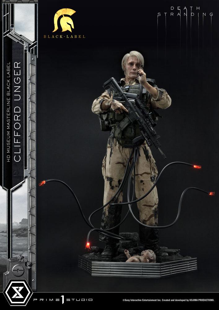Death Stranding Estatua 1/2 Clifford Unger Black Label 103 cm