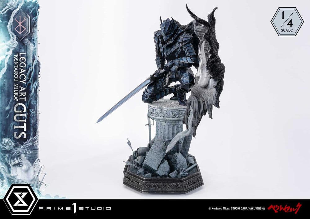 Berserk Legacy Art "Kentarou Miura" Estatua 1/4 Guts 74 cm