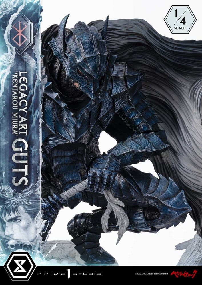 Berserk Legacy Art "Kentarou Miura" Estatua 1/4 Guts 74 cm