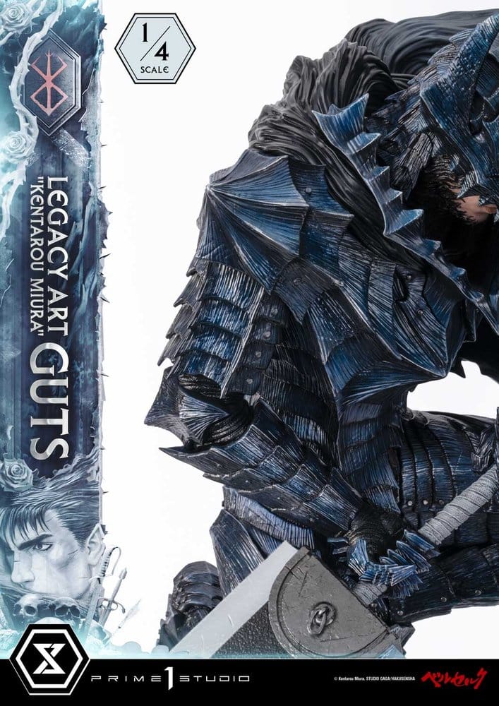 Berserk Legacy Art "Kentarou Miura" Estatua 1/4 Guts 74 cm