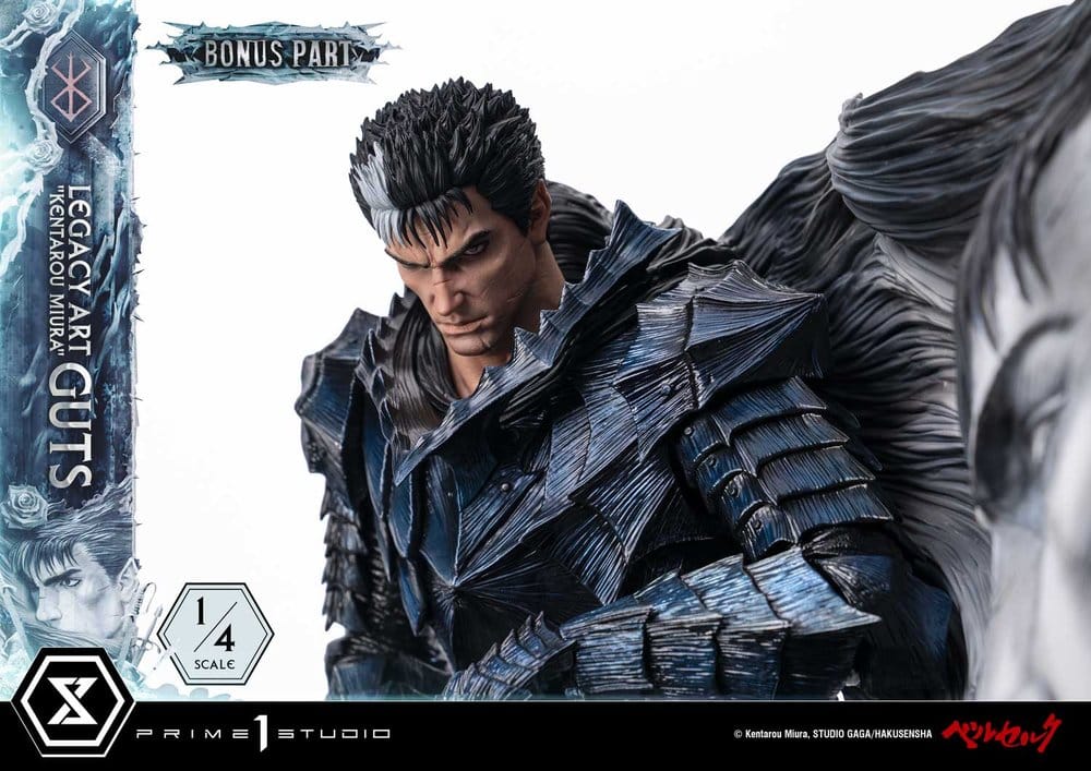 Berserk Legacy Art "Kentarou Miura" Estatua 1/4 Guts Bonus Version 74 cm