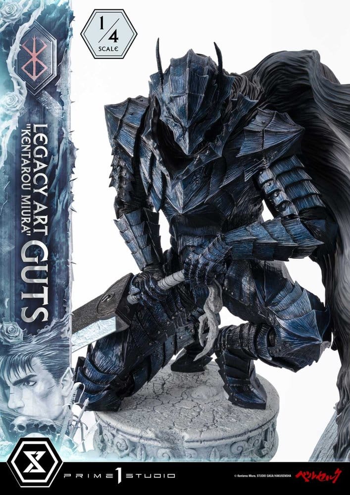 Berserk Legacy Art "Kentarou Miura" Estatua 1/4 Guts Bonus Version 74 cm