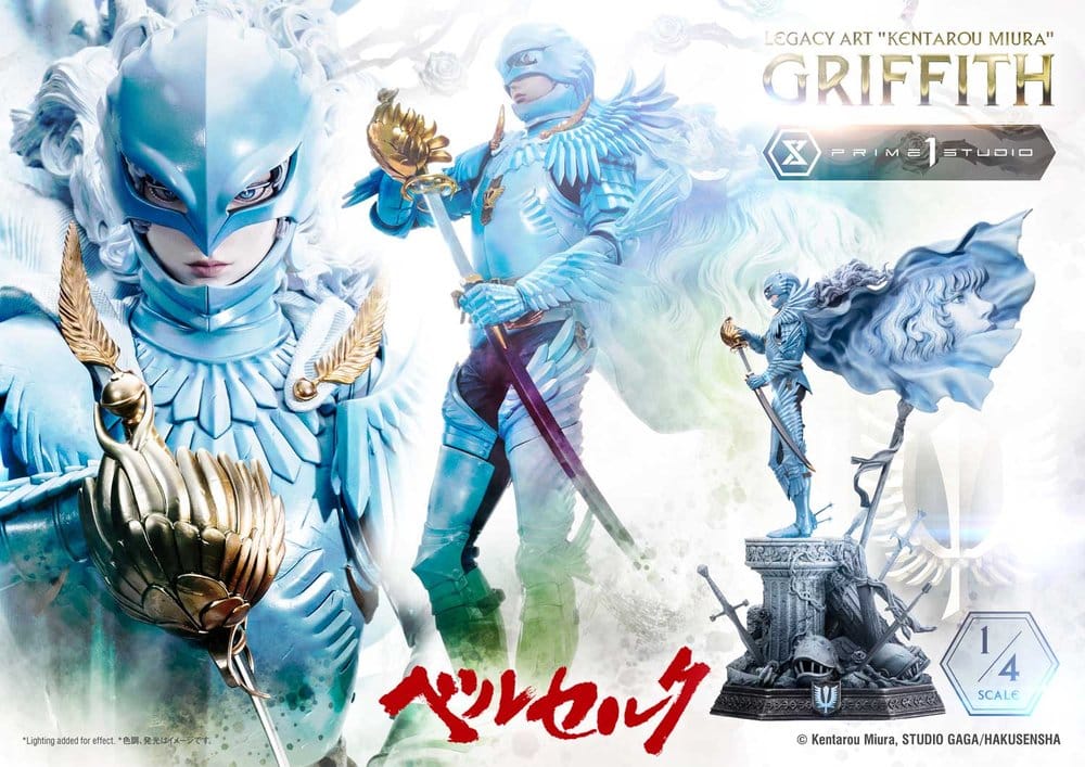 Berserk Legacy Art "Kentarou Miura" Estatua 1/4 Griffith Bonus Version 93 cm