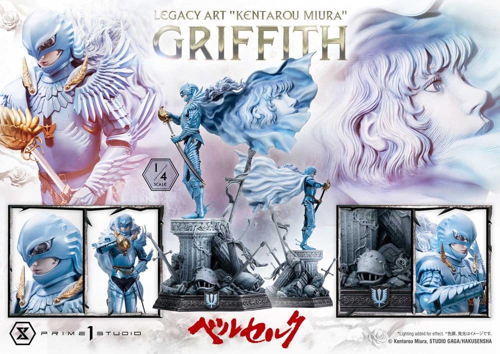 Berserk Legacy Art "Kentarou Miura" Estatua 1/4 Griffith Bonus Version 93 cm