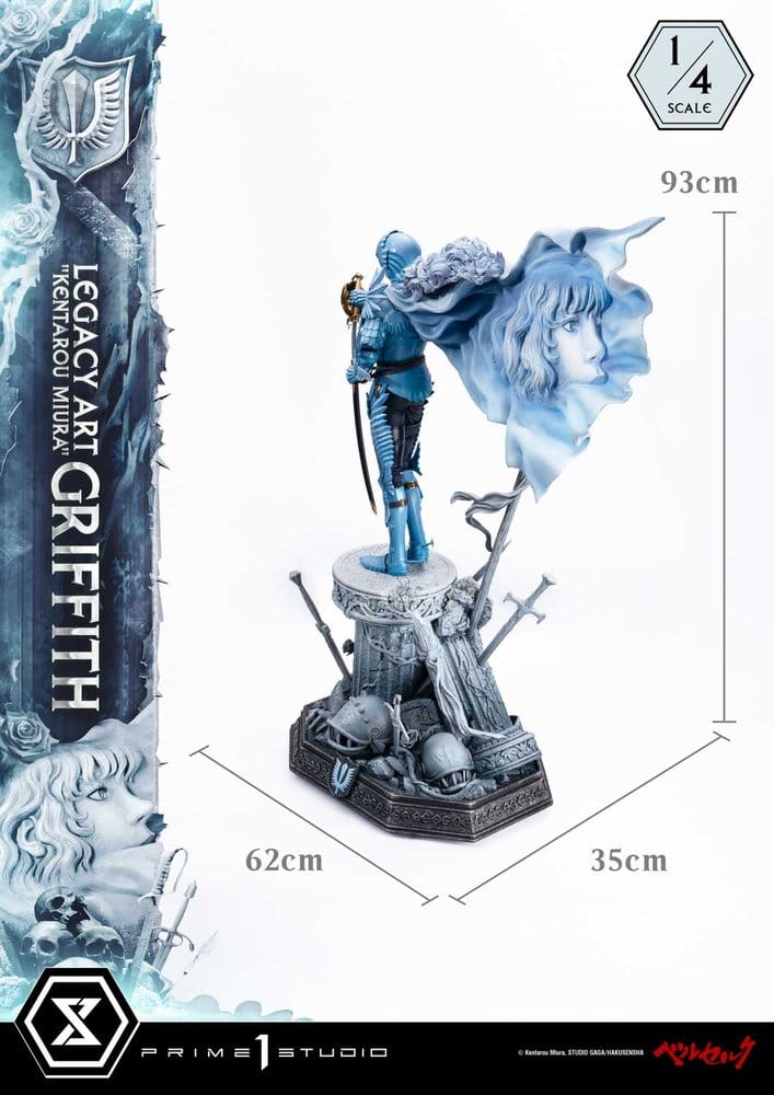 Berserk Legacy Art "Kentarou Miura" Estatua 1/4 Griffith Bonus Version 93 cm