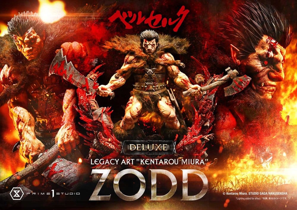 Berserk Legacy Art "Kentarou Miura" Estatua 1/4 Zodd Deluxe Version 88 cm