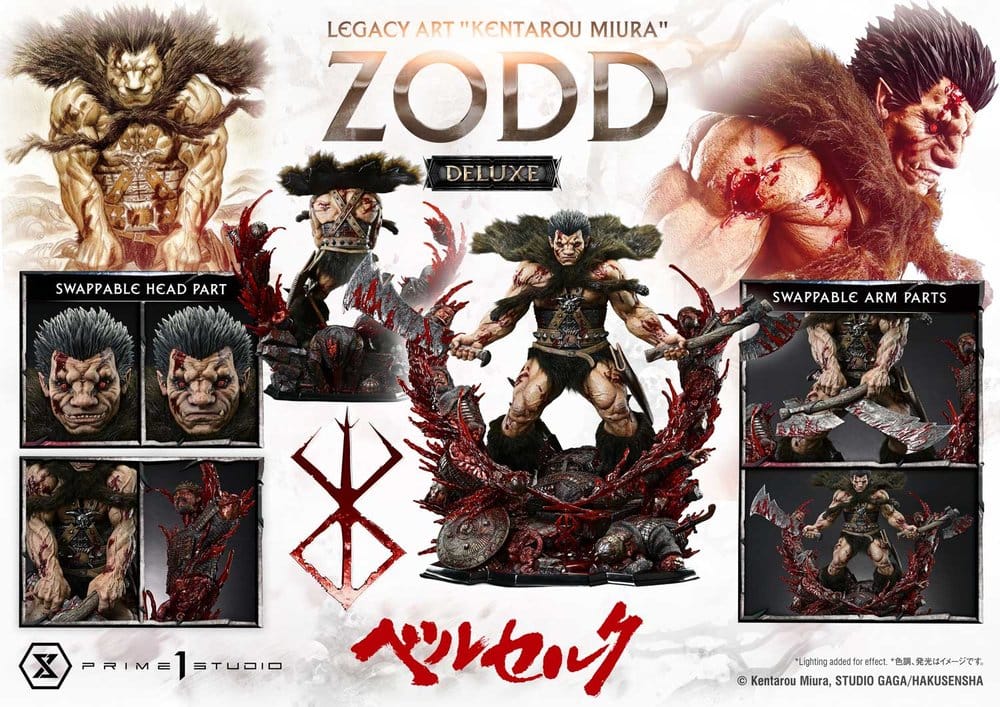Berserk Legacy Art "Kentarou Miura" Estatua 1/4 Zodd DX Bonus Version 88 cm