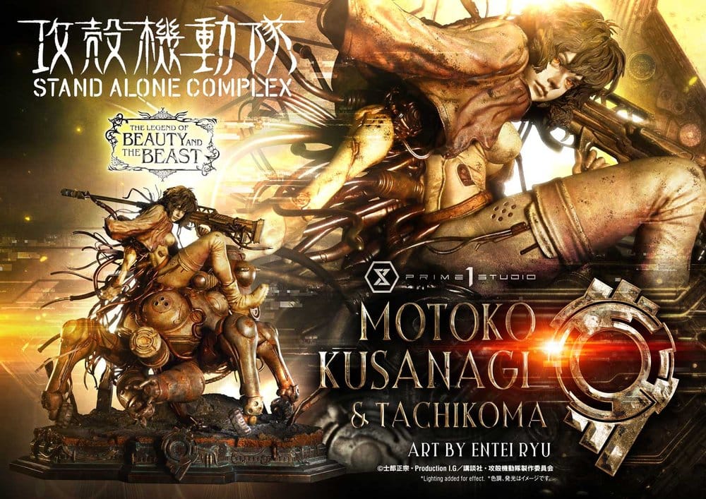 Ghost in the Shell Stand Alone Complex The Legend of Beauty and the Beast Estatua 1/4 Motoko Kusanagi & Tachikoma Art by Entei Ryu 53 cm