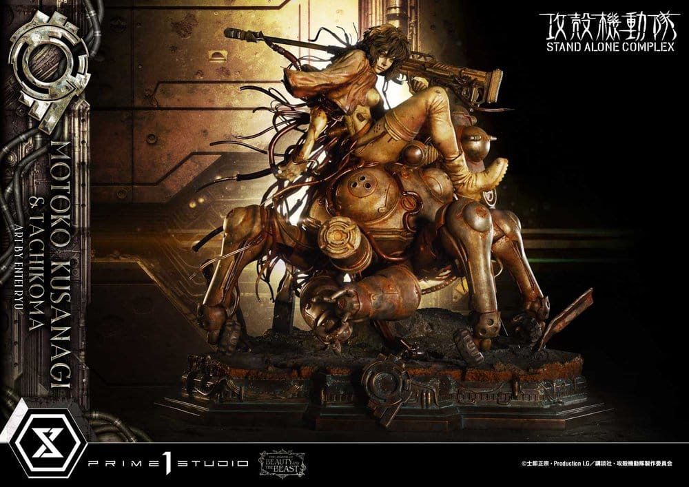 Ghost in the Shell Stand Alone Complex The Legend of Beauty and the Beast Estatua 1/4 Motoko Kusanagi & Tachikoma Art by Entei Ryu 53 cm