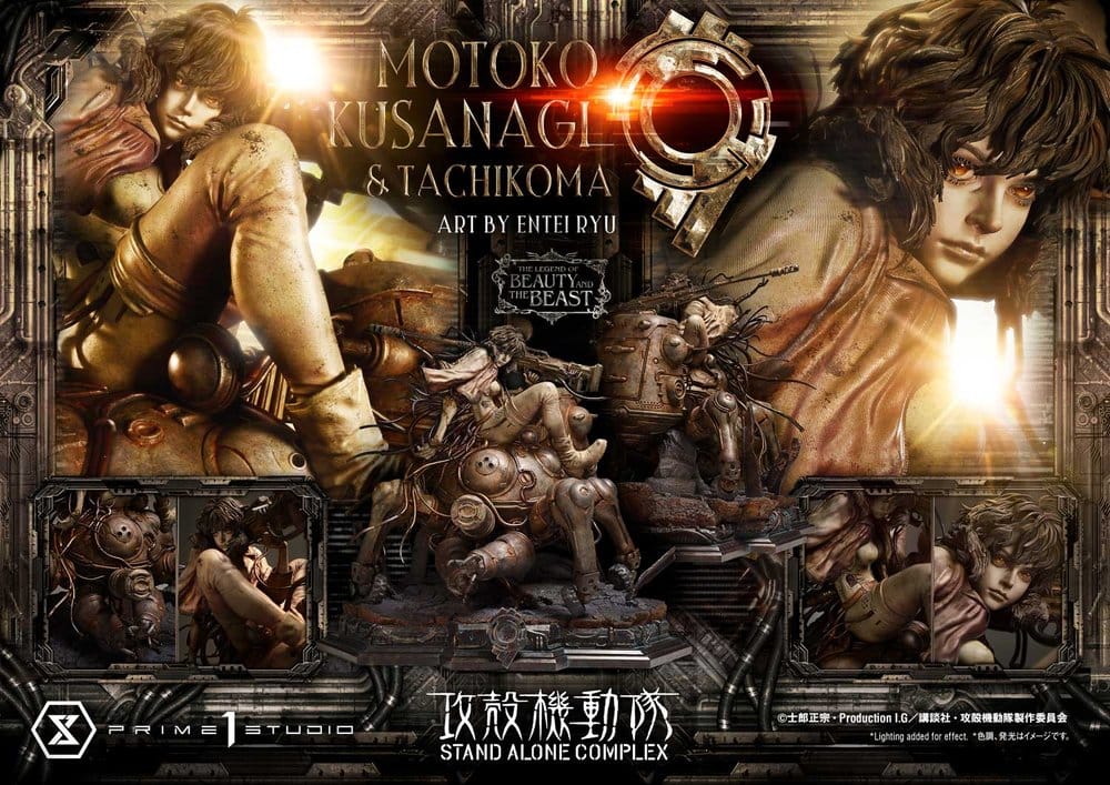 Ghost in the Shell Stand Alone Complex The Legend of Beauty and the Beast Estatua 1/4 Motoko Kusanagi & Tachikoma Art by Entei Ryu Bonus Version 53 cm