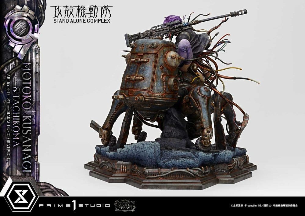 Ghost in the Shell Stand Alone Complex The Legend of Beauty and the Beast Estatua 1/4 Motoko Kusanagi & Tachikoma Character color Art by Entei Ryu 53 cm