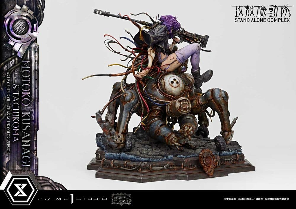 Ghost in the Shell Stand Alone Complex The Legend of Beauty and the Beast Estatua 1/4 Motoko Kusanagi & Tachikoma Character color Art by Entei Ryu 53 cm